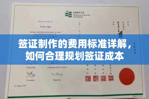 西港签证制作的费用标准详解，如何合理规划签证成本